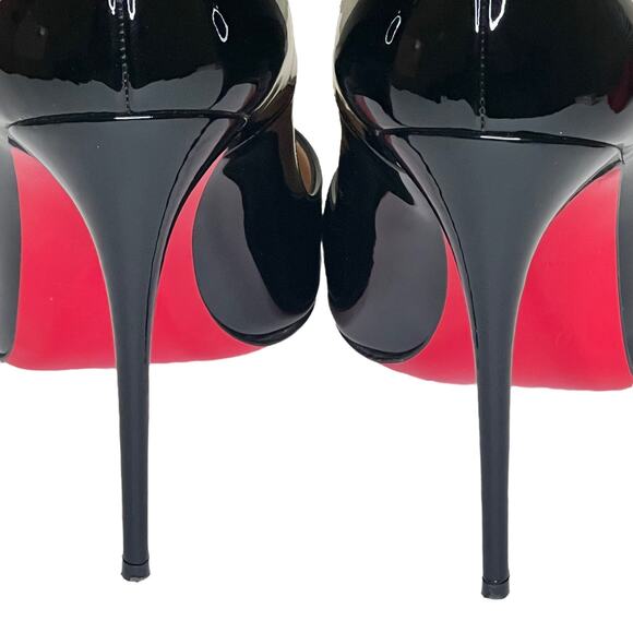 Christian Louboutin Black Patent Leather Heels - Picture 7 of 14